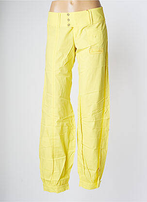 Pantalon drept țesătură poplin mărime normală galben BE YOU K femeie