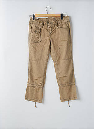 Pantalon 7/8 țesătură poplin mărime normală verde GURU femeie