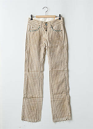 Pantalon slim țesătură poplin mărime normală bej REPLAY femme