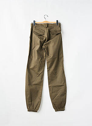 Pantalon drept țesătură poplin talie înaltă verde PHARD femeie