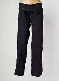 Pantalon drept țesătură poplin mărime normală negru LADY SOUL femeie