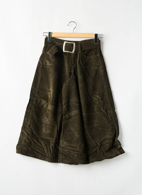 Pantalon trei sferturi elasticitate talie înaltă verde SCHOOL RAG femme