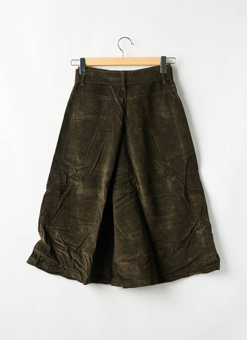 Pantalon trei sferturi elasticitate talie înaltă verde SCHOOL RAG femme