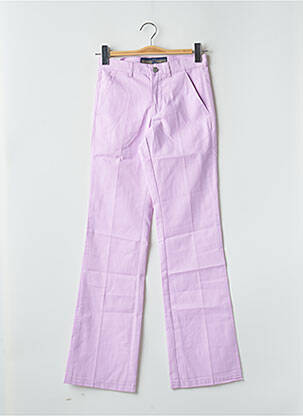 Pantalon evazat talie cu cleme talie înaltă violet FREEMAN T.PORTER femeie