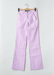 Pantalon evazat talie cu cleme talie înaltă violet FREEMAN T.PORTER femeie