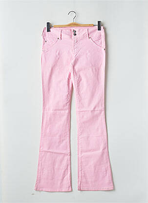 Pantalon evazat elasticitate talie joasă roz CIMARRON femeie