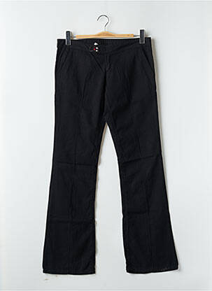 Pantalon drept țesătură poplin talie joasă negru CIMARRON femeie