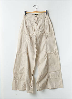 Pantalon evazat bej RWD femeie