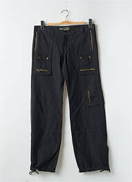 Pantalon cargo țesătură poplin negru RWD femeie