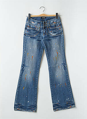 Blugi bootcut elasticitate talie joasă albastru RWD femeie
