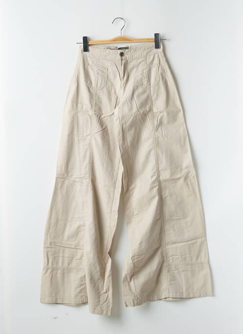 Pantalon evazat bej RWD femeie