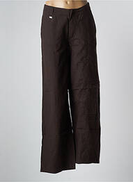 Pantalon larg țesătură crep mărime normală maro SCHOOL RAG femeie