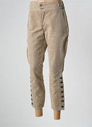 Pantalon 7/8 elasticitate mărime normală bej SCHOOL RAG femme