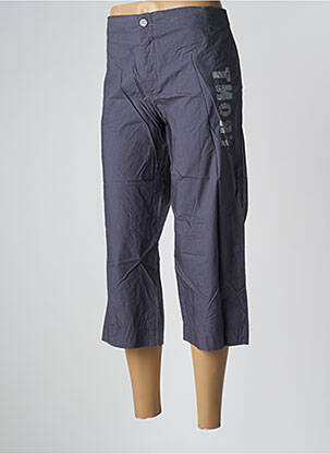 Pantalon trei sferturi țesătură poplin mărime normală albastru SCHOOL RAG femme