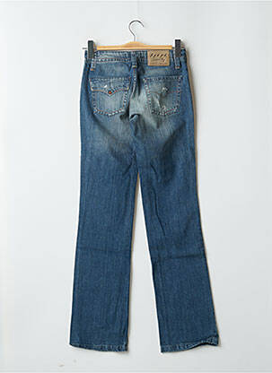 Blugi skinny efect uzat decolorat talie joasă albastru SCHOOL RAG femeie
