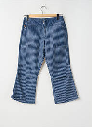 Pantalon trei sferturi buzunare albastru TEDDY SMITH femeie