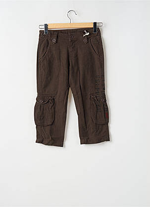 Pantalon trei sferturi buzunare maro TEDDY SMITH femeie