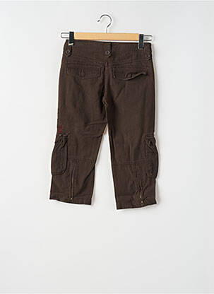 Pantalon trei sferturi buzunare maro TEDDY SMITH femeie