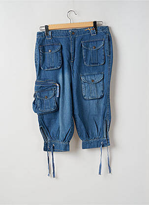 Pantalon trei sferturi buzunare albastru TEDDY SMITH femeie