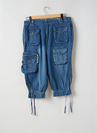 Pantalon trei sferturi buzunare albastru TEDDY SMITH femeie
