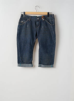 Pantalon trei sferturi buzunare albastru TEDDY SMITH femeie