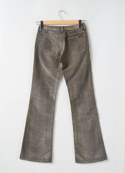 Pantalon drept închidere cu fermoar sub clapetă cu nasturi gri TEDDY SMITH femme