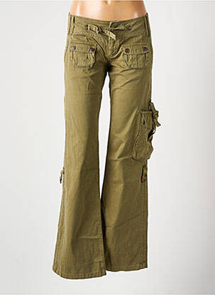 Pantalon cargo croială dreaptă talie joasă verde FREEMAN T.PORTER femeie
