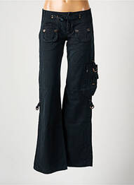 Pantalon cargo croială dreaptă talie joasă negru FREEMAN T.PORTER femeie