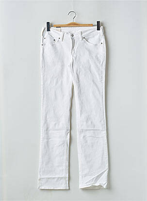 Pantalon drept elasticitate talie joasă alb CIMARRON femeie