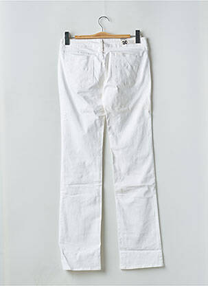 Pantalon drept elasticitate talie joasă alb CIMARRON femeie