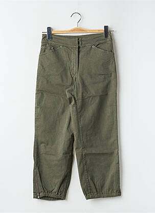 Pantalon trei sferturi elasticitate mărime normală verde CHEYENNE femeie
