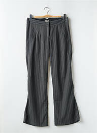 Pantalon larg talie cu cleme mărime normală gri CHILLI PEPPER femme