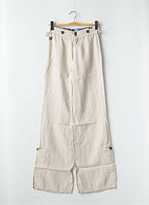 Pantalon larg bej LOIS femeie