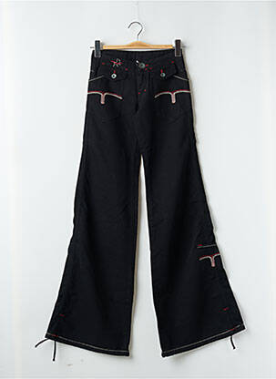 Pantalon evazat talie joasă talie joasă negru LOIS femeie