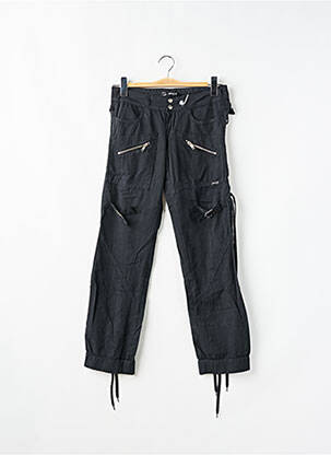 Pantalon drept țesătură poplin mărime normală negru PHARD femeie