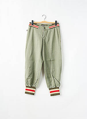 Pantalon 7/8 talie elastică mărime normală verde RWD femeie