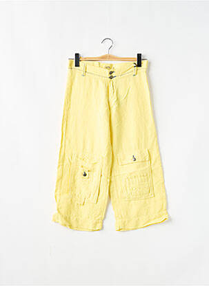 Pantalon trei sferturi galben SCHOOL RAG femeie