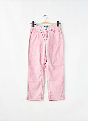 Pantalon drept roz SCHOOL RAG femeie