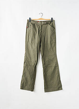 Pantalon drept țesătură poplin mărime normală verde SESSUN femeie