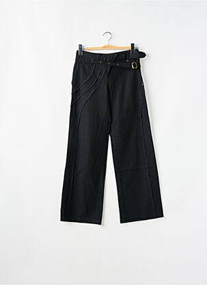 Pantalon drept țesătură poplin mărime normală negru 2 TWO femeie