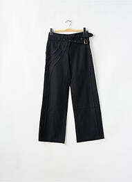 Pantalon drept țesătură poplin mărime normală negru 2 TWO femeie