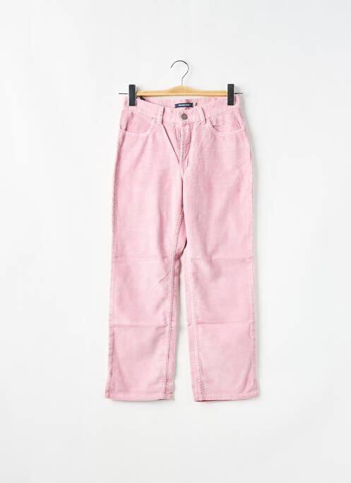 Pantalon drept roz SCHOOL RAG femeie