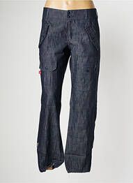 Pantalon drept închidere cu fermoar sub clapetă cu nasturi mărime normală albastru BE YOU K femeie