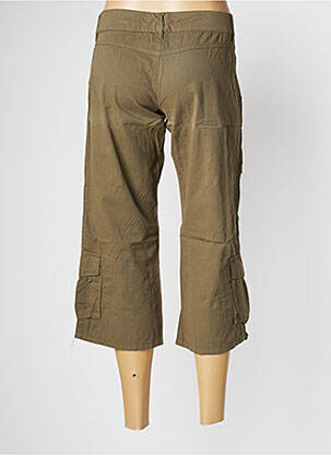 Pantalon trei sferturi croială dreaptă talie joasă verde BE YOU K femeie