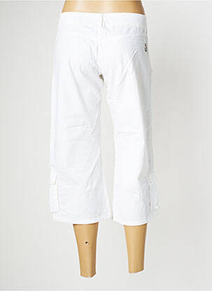 Pantalon trei sferturi croială dreaptă talie joasă alb BE YOU K femeie