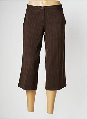 Pantalon trei sferturi croială dreaptă talie joasă maro BLEND SHE femeie