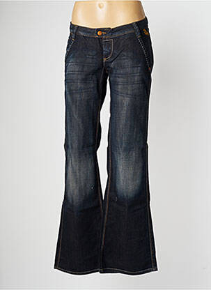 Blugi bootcut elasticitate talie joasă albastru GSUSOD femeie