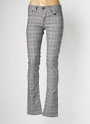 Pantalon slim țesătură poplin mărime normală gri HELLS BELLS femeie