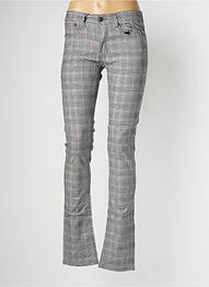 Pantalon slim țesătură poplin mărime normală gri HELLS BELLS femeie
