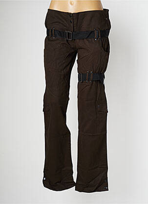 Pantalon drept țesătură poplin mărime normală verde TORN femeie